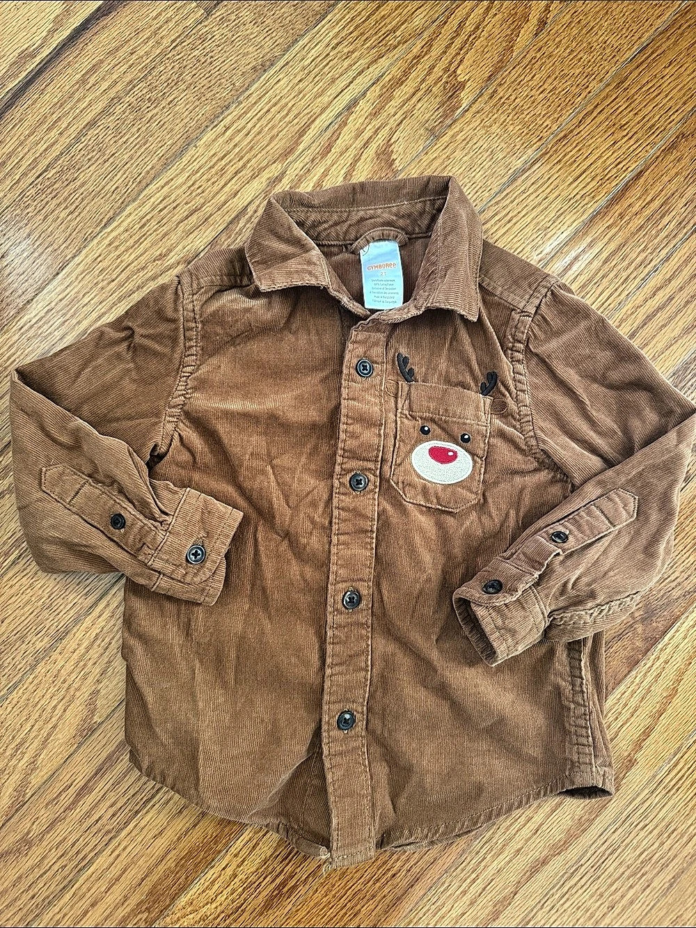 Gymboree Boys 2T Brown Corduroy Shirt